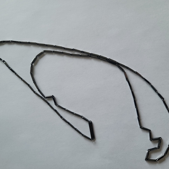 Eddie Borgo black enamel chain 28" long - Picture 2 of 4